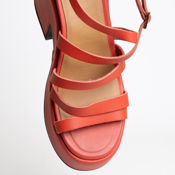 Ganni Red Platform Sandals - Picture 8 of 16